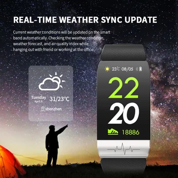 Lerbyee T1s Reloj Inteligente de la Temperatura Corporal del ECG de Fitness Tracker Reloj Monitor de Ritmo Cardíaco Smartwatch de las Mujeres de los Hombres para iOS, Android 2020