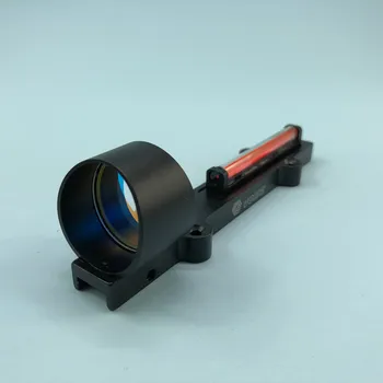 Ligero VOMZ Fibra Reflejo de Vista de Caza Riflescope Rojo Green Dot Holográfica de Vista Táctico Ajuste Escopetas de la Costilla de Ferrocarril de Disparo