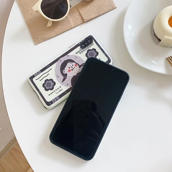 Lindo Relieve 3D de dibujos animados de Dólares Chica de la caja del Teléfono Para el iPhone X XS XR 11 Pro Max Suave de TPU Cubierta Posterior Para el iPhone 6 7 8 Plus Coque Capa