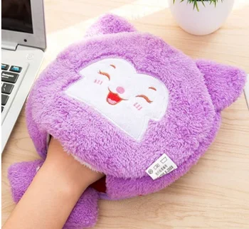 Lindo de la historieta del pad mat cálido en invierno USB climatizada mouse pad con la muñeca,soporte de teclado resto calentadores de la mano almohadilla de calefacción