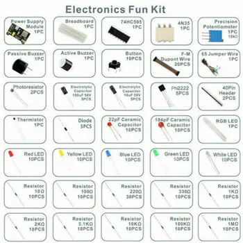 Los Componentes electrónicos de Diverso Kit De Arduino, Raspberry Pi STM32 Con 830 Tie-Puntos de Tablero de Alimentación Conjunto de