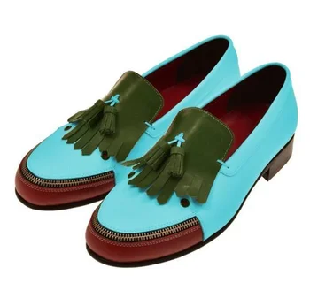 Los hombres de la Vendimia del Diseño Original Joker Mocasines de deslizamiento en los Zapatos Casuales Zapatos de Vestir Zapatos Brogue Primavera Vintage Clásico Masculino Casual F220