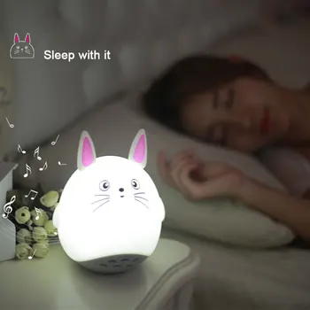 Los niños Lindos Luz de Noche LED con Bluetooth de Música de dibujos animados Totoro Lámparas Bebé Lámpara de Noche para Dormir Lámpara de Niños de Juguete de Regalos de Cumpleaños