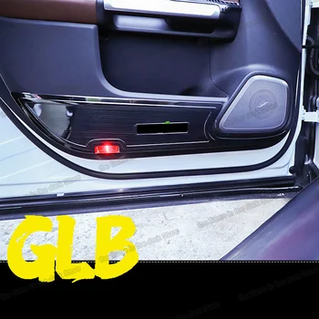 Lsrtw2017 Coches de Acero Inoxidable de la Puerta Interior de la Cubierta Anti Kick Panel Protector para Mercedes Benz Glb 200 2019 2020 2021 X247 Auto