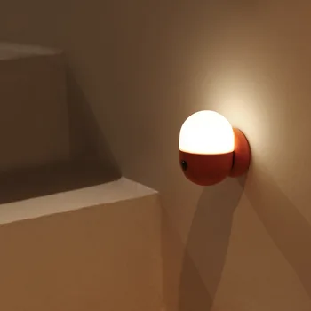 Luz de noche LED del Sensor de Movimiento PIR Luz USB recargable de gabinete de la lámpara de la mesita dormitorio sala de estar corredor de la iluminación de la luz de la noche
