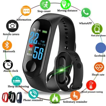 M3 Plus smart watch Para la actividad física de seguimiento, smart pulsera Smartband Para mí monitor, la pulsera inteligente de la presión Arterial K9W2
