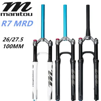 MANITOU R7 MRD de Bicicletas gas de la horquilla de MTB de la bicicleta de montaña 26/27.5 Manual control remoto de bloqueo de 100mm de recorrido de suspensión de la horquilla Horquillas de Bicicletas