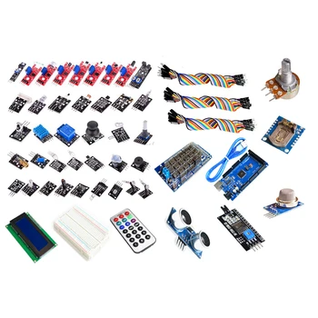MEGA 2560 R3 Kit de inicio con 40 Módulo del Sensor Serial I2C Pantalla LCD Detector de Gas Sensor de Sonido para arduino Kit de Bricolaje