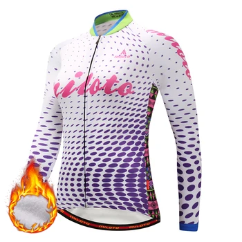 MILOTO las Mujeres de Invierno Caliente Lana Térmica de Camisetas de Ciclismo de calidad Superior de la tela de la venta Caliente de Mtb de Manga Larga Bike Wear Ropa de Ciclismo
