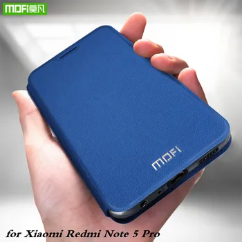 MOFi Original Flip Case para el Redmi Nota 5 Pro TPU Cubierta de la Xiaomi Mi Cuero de la PU de Xiomi Note5 de Silicona Libro Conqui Vivienda