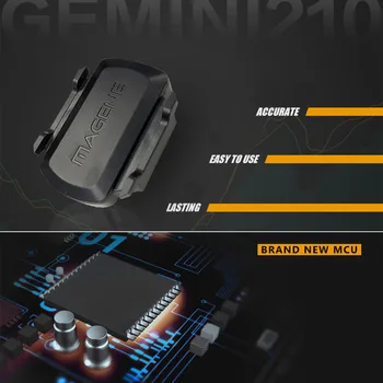 Magene moto de velocidad y de cadencia 2-en-1 sensor de Equipo velocímetro ANT+ de Velocidad y de Cadencia sensor Dual Adecuada para GARMIN iGPSPORT