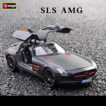 Maisto 1:18 Mercedes-Benz SLS AMG coche azul de la aleación del coche modelo de simulación de la decoración del coche de la colección de don juguete de fundición modelo