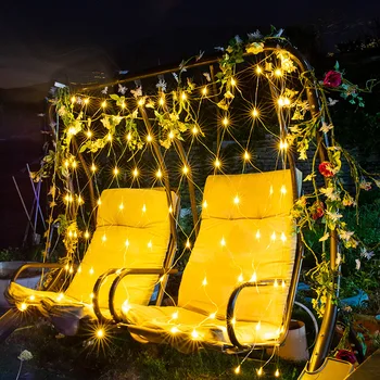 Malla de Hadas Cadena de Luz Guirnalda de Navidad Decoración para el Hogar al aire libre, Jardín Nuevo Año 2021 Feliz Navidad Decoración de Navidad