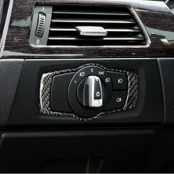 Marco Interruptor de los Faros etiqueta engomada de la Cubierta de guarnición Interior Para BMW Serie 3 E90 E92 E93 2005-2012