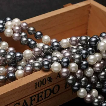 Mejor Venta de Piedras Semi-Preciosas 9-12 mm Color de la Perla Shell DIY Colgante de Collar de la Joyería del Color Natural de la Perla Redonda Suelta Perlas