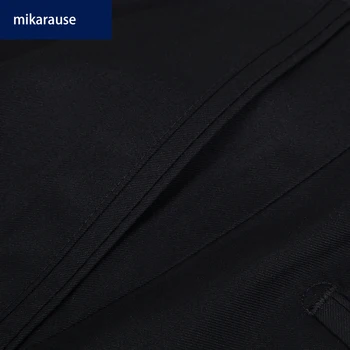 Mikarause niños pantalón recto negro traje de pantalones pantalones de los niños adolescentes escolares rendimiento de los estudiantes de longitud completa muchacho de pantalones de los niños de tela
