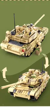 Militar Chino Tanque de Batalla 99A la Construcción de modelos Kit Compatible con la 2 ª guerra mundial Ejército Panzer Figuras de soldados Bloques, Ladrillos Juguetes Infantiles