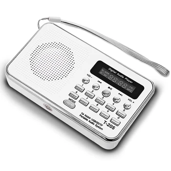 Mini Portátil Am Radio Fm Estéreo Altavoz De La Ayuda Sd/Tf Tarjeta Usb(Blanco)