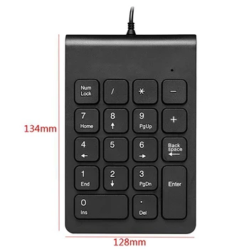Mini USB con Cable del Teclado Numérico teclado Numérico 18 Teclas del Teclado Digital para la Contabilidad Cajero Laptop Windows Android Notebook, Tablets PC