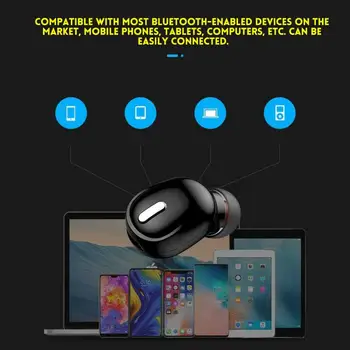 Mini X9 Inalámbrico Bluetooth Auricular V5.0 Estéreo en la oreja los Auriculares con Micrófono Deportiva Auriculares Auriculares Para Samsung Xiaomi