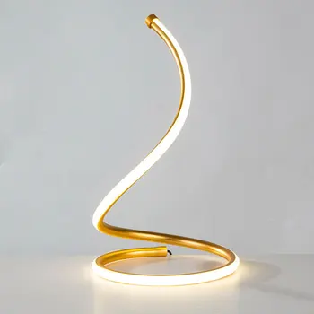 Moderno Simple Espiral Lámparas de Mesa para la Sala de estar Minimalista Led de Stand Luces del Dormitorio de Cabecera, de Mesa Lámpara de la Decoración del Hogar, Luz de la Noche
