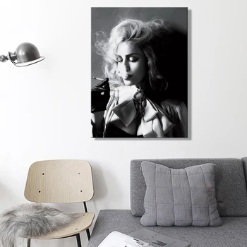 Moderno en Blanco y Negro Cartel Impresiones de Arte de la Pared de la Lona de Pintura de Bellas Mujeres, Fumar Cigarrillos Fotos para Vivir Decoración de la Habitación
