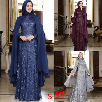 Musulmán Abaya Bufanda Juegos De Vestir A Las Mujeres De Dubai Kaftan Árabe Turquía Oración Islámica Caftán Parte De África Ramadán Vestidos Más El Tamaño