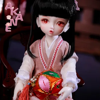 Muñeca BJD Akane 1/6 Modelo de Cuerpo Niñas y Niños de la Resina de regalo Juguetes Gratis Bolas de Ojo de la Moda de la Articulación de la Muñeca