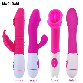 MwOiiOwM punto G Vibrador Estimulador de Clítoris de Doble Pene Vibrador Masajeador Consolador Vibrador Juguetes Sexuales para la Mujer Erótica para Adultos Productos