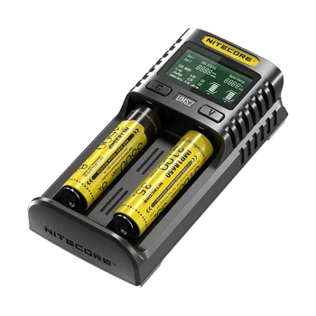 NITECORE UMS2 UMS4 Cargador de Batería USB de Salida 3A de Iones de Litio, Ni-MH baterías de NiCd 18650 20700 21700 10500 Cargador de Batería Universal