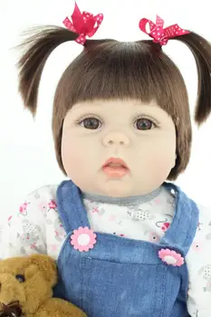 NPK 55 cm de Silicona de Vinilo Reborn Baby Doll Real Recién nacido Baby Doll Mejor Regalo para el Niño/el Niño/Niñas de Bebé de la Navidad brinquedos