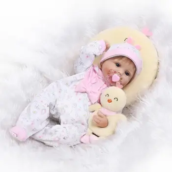 NPK de silicona suave renacer la muñeca del bebé juguetes realistas encantadora recién nacidos chica de moda de muñecas de regalos de cumpleaños para los niños