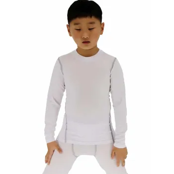 Niños de manga Larga de Compresión de la Capa de Base de Camiseta de Deporte Running camisetas de secado Rápido, Transpirable Tops Y50