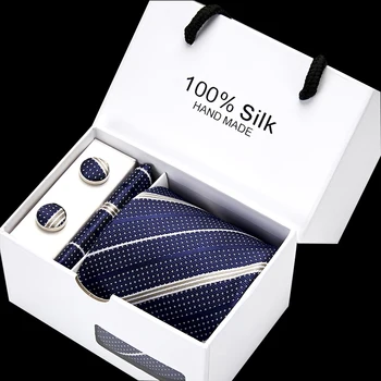Nuevo Clásico de los Hombres de Corbata 8cm de Seda de la Raya&a Cuadros, Corbata de Lujo de Camisa de Vestir Accesorios de Negocios Formal Vestido de Fiesta de la Boda