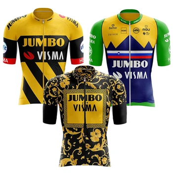 Nuevo Jumbo Equipo de Pro Cycling Jersey de los Hombres de Ciclismo en Bicicleta de Ropa ropa Transpirable Sportwear MTB Uniforme de Manga Corta Ropa Ciclismo