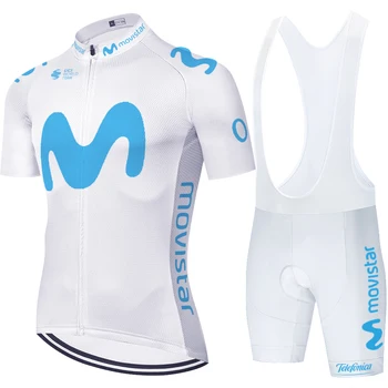 Nuevo jersey de ciclismo Movistar team pro de la Bicicleta pantalones Cortos de secado Rápido roupa ciclismo Para Hombre Pro ciclismo ropa de verano de 2020