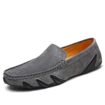 Nuevos Zapatos de los Hombres Transpirable Zapatos de Cuero de los Hombres Mocasines Ligero de Conducción de Zapatos Flats Mocasines de Zapatillas de Hombre Casual Zapatos de 38-44