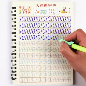 Números arábigos Copybook niños Bebé Caligrafía Práctica de Cuaderno de Matemáticas Para Niños de Redacción de la Niñez Temprana Educación de los Libros
