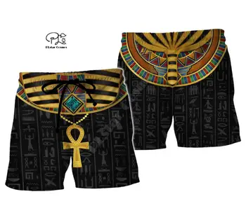 PLstar CosmosHorus Antigua Horus, Dios Egipcio de los Ojos de Egipto Faraón Anubis cara 3dPrint de Verano pantalones Cortos pantalones Cortos de los Hombres/de las Mujeres S-1