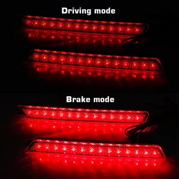 Par LED en la parte Trasera Parachoques Reflector de la Luz Roja de la Conducción de Automóviles de Freno Antiniebla Moldura de la luz trasera Para Mazda 3 2004 2005 2006 2007 2009 Kit