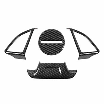 Para Chevrolet Camaro 2016-2019 Coche de Fibra de Carbono, Volante Interruptor de Botón de la etiqueta Engomada de la Cubierta del Marco embellecedor Accesorios