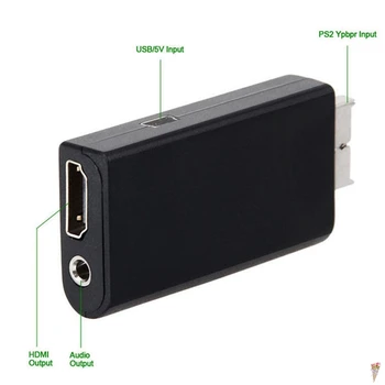 Para PS2 Con Cable HDMI Convertidor Adaptador de Salida de Audio De alta definición de 1080P Monitor