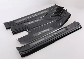 Para Volvo XC90-2020 Interior de Acero Inoxidable en el Interior de Umbral de la Puerta Panel de desgaste de la Placa de la Patada de Paso Trim Cover Protector