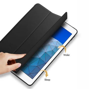 Para el iPad Air 3 2019 10.5 pulgadas air3 Caso de la Cubierta para el iPad Air 1 de 9,7 pulgadas de Aire 2 Caso Suave de TPU Volver Funda Flip de Cuero Smart Coque