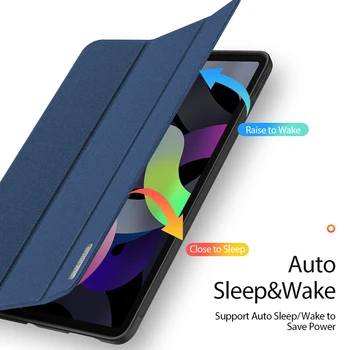 Para el iPad de Apple Air4 2020 10.9 pulgadas Cubierta de la caja TPU de la Moda de Cuero Smart Stay Cubierta Posterior Con la Pluma de Groove Stand Plegable tipo