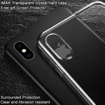 Para el iPhone XS max Caso de la Cubierta IMAK Transparente de Desgaste-resistencia de la PC Caso Duro Para el iPhone XS max Cristal de la Cubierta Para el iPhone XS max