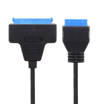 Placa base 19Pin 20Pin conector USB 3.0 de 2.5 Pulgadas SATA 22Pin SSD HDD toCable 50cm