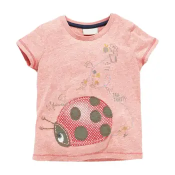 Poco maven niños 2020 verano nuevo bebé niñas ropa de insectos de impresión de la marca de algodón de manga corta t camisa de chica camiseta tops 51655