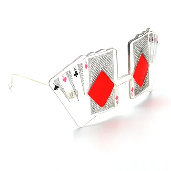 Poker Novedad Gafas De Sol Jugando A Las Cartas Gafas De Favores De Partido (Rojo Anteojos)