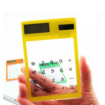 Portátil Mini Calculadora Calculadora Solar Ultra Slim De La Calculadora Científica, Calculadora De 8 Dígitos De La Pantalla Táctil De Artículos De Oficina